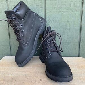 Timberland Premium 6" Waterproof Leather Lug Combat Boots Black Womens Size 7